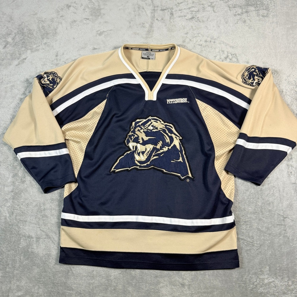 Vintage Pittsburgh Panthers Mens Medium Hockey Jersey Mesh NCAA